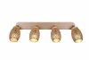 Nowoczesny plafon lampa sufitowa 4-płomienna brązowa regulowane tuby klasyczna w stylu orientalnym metalowa drewniany dekor BIDAR R81574065 Rl